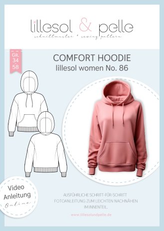 lillesol Damen Comfort Hoodie No.86 Gr. 34-58 