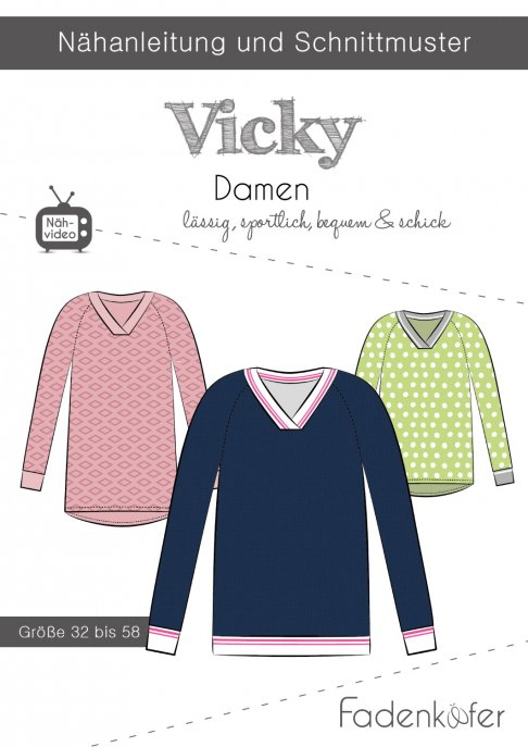 fadenkäfer Damen Pullover Vicky Gr. 32-58 