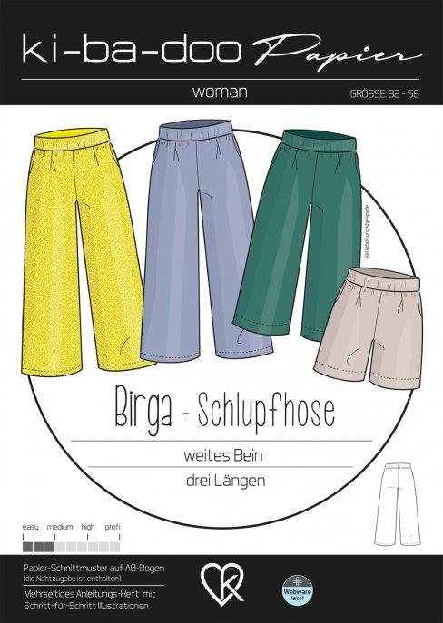 ki-ba-doo Damen Schlupfhose Birga Gr. 32-58 